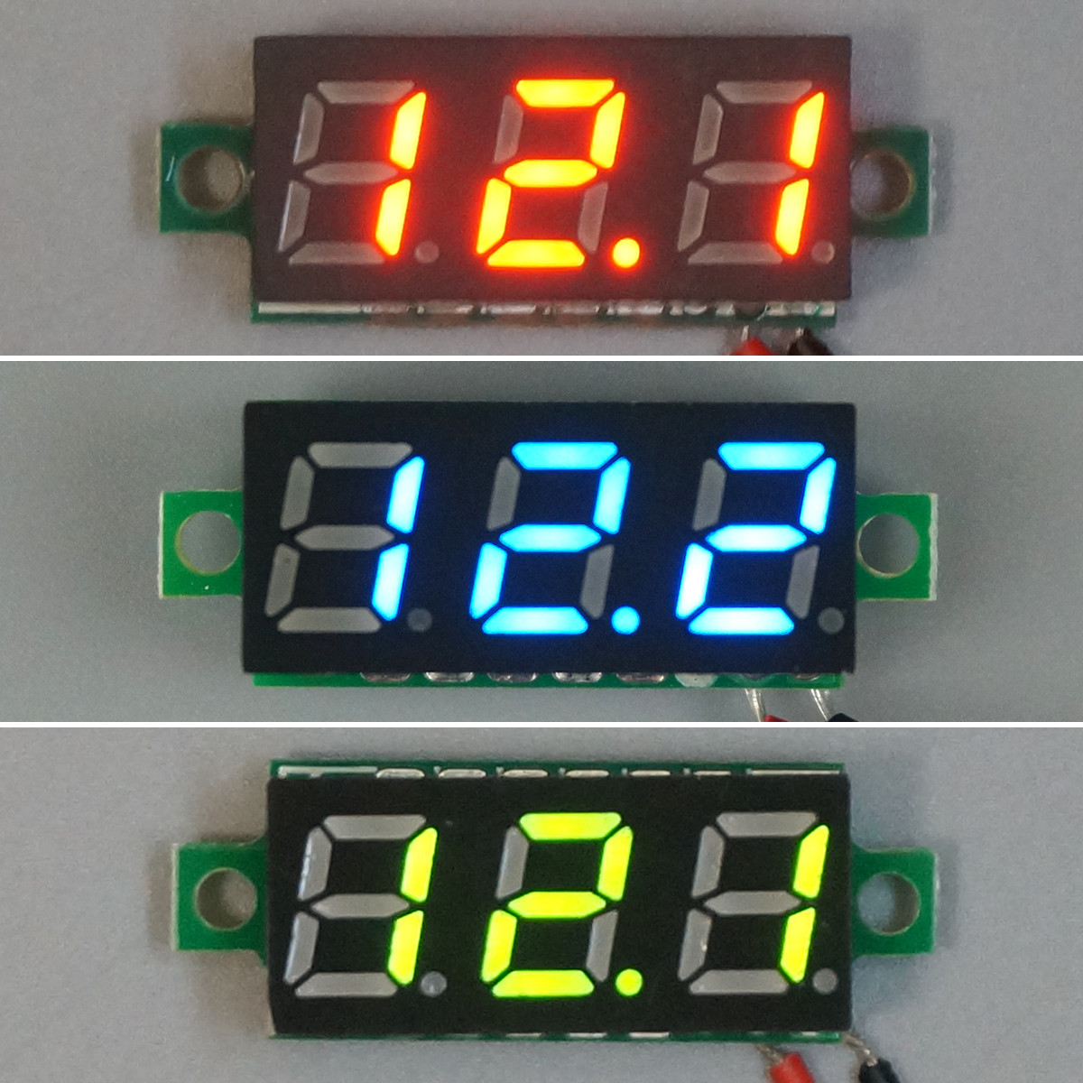 超小型2線式 LEDデジタルDC電圧表示計 オートレンジ 【MVI-DC】